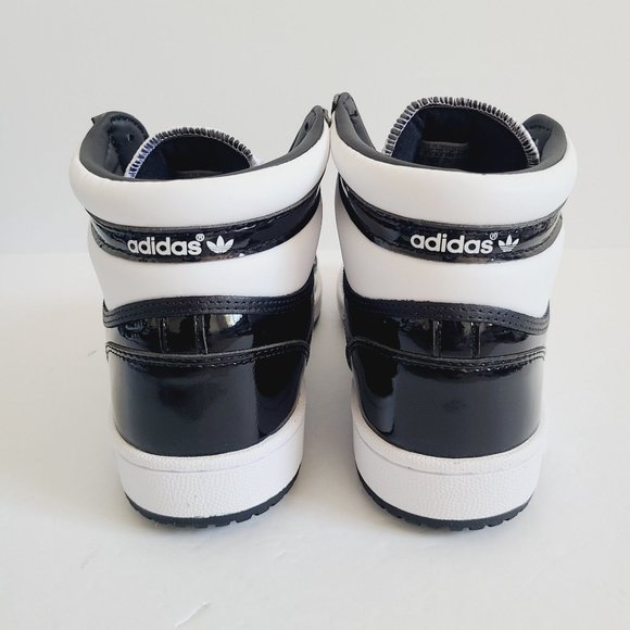 NEW Adidas OG Top Ten RB Patent Leather Shoes FZ6191 Size 9 Black - Picture 5 of 8